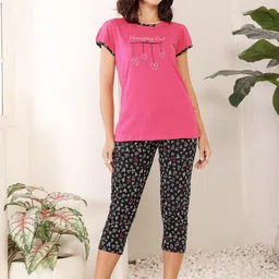 Bodycare Women Pure Cotton Printed Night suit-picture-46