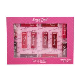 Seven Seas Set Of 12 Infinity Matte Long Lasting Lipstick- 1.5 ml Each- LS-160-3