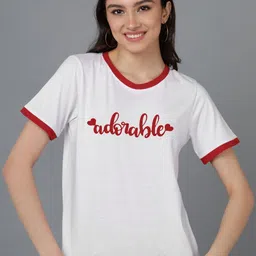Adyavastram Women Typography Printed Round Neck Cotton T-shirt-picture-15