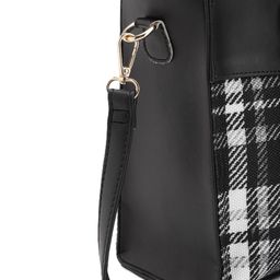 FABBHUE Checked Swagger Shoulder Bag with image 5