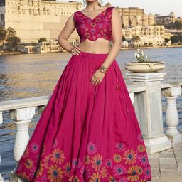 APNISHA Printed Ready to Wear Lehenga & Unstitched Blouse With Dupatta image 2