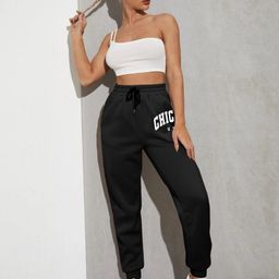 TABADTOD Women Printed Relaxed Joggers Trousers-picture-6