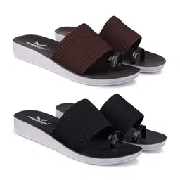 BERSACHE Set Of 2 Women One Toe Flats-picture-12