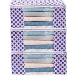 AMAK INC Blue Fabric Multi-Utility Wardrobe Organisers-picture-30