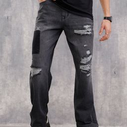 WROGN Men Mid-Rise Mildly Distressed Light Fade Jeans-picture-19