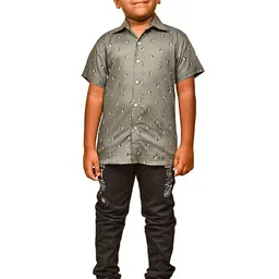 Babywish Boys Standard Spread Collar Conversational Printed Cotton Casual Shirt-picture-11