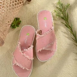 FRESH 1947 FEET Women Woven Design Open Toe Flats-22