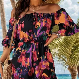 KPOP Off-Shoulder Printed Jumpsuit-picture-22