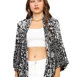 GALE GIRLS Printed Mandarin Collar Shrug-picture-39