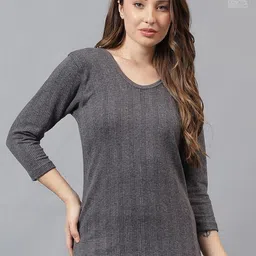 JJAAGG T Women Pack Of 2 Ribbed Round Neck Thermal Top-image-64