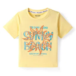 Honeyhap Boys Pack of 2 Typography Printed Round Neck Cotton T-shirts-23