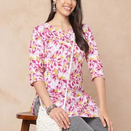 HERE&NOW Floral Printed Cotton Top-picture-33
