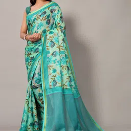 DIVASTRI Floral Printed Saree with Blouse Piece-image-42