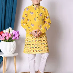 NFC CREATION Boys Ethnic Motifs Printed Regular Kurta with Pyjamas-15