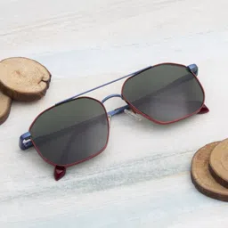 Ted Smith Unisex Aviator Sunglasses with Polarised and UV Protected Lens SUN-ALFRED_BUBL-28