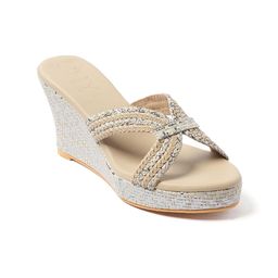 CHY Textured Wedge Heel Sandals-image-50