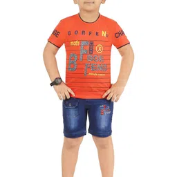 ZADMUS Boys Printed Round Neck Pure Cotton T-Shirt With Shorts-picture-10