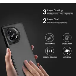 DailyObjects Frosted Clear OnePlus 11R Back Case image 4