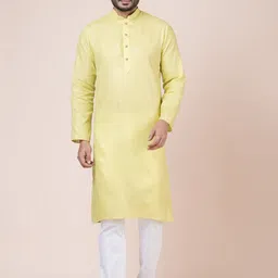 Nawaz's Kurta Men Mandarin Collar Kurta with Pyjamas-picture-55