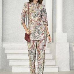 all about you Printed Top With Trousers Co-Ords Set-picture-15