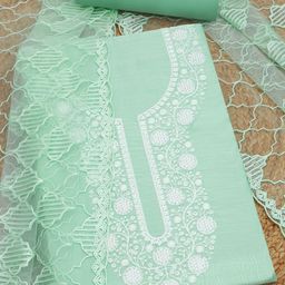 Soch Floral Embroidered Sequinned Chanderi Unstitched Dress Material-image-70