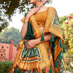 A TO Z CART Printed Ready to Wear Lehenga & Unstitched Blouse With Dupatta image 3