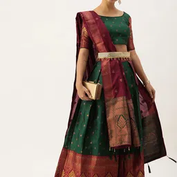 DIVASTRI Semi-Stitched Lehenga & Unstitched Blouse With Dupatta-30
