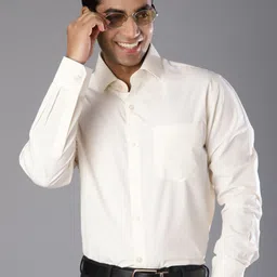 J White by Vmart Men Solid Spread Collar Cotton Casual Shirt-picture-22