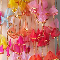 Myntra Elegant Homes Pack of 10 Multicolour Gota Net Hangings for Decoration-picture-12