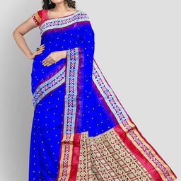 Shopeezy Tex Fab Sambalpuri Woven Design Polka Dots Saree-picture-48