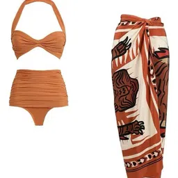 Alamode By Akanksha Milo Swimsuit With Sarong Skirt-image-38
