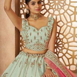ODETTE Semi-Stitched Lehenga & Unstitched Blouse With Dupatta image 3
