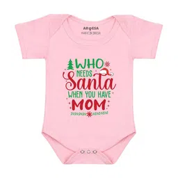 Arvesa Who Needs Santa When You Have MomPrinted Romper-picture-20