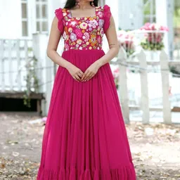 FoxDX Embroidered Gown Maxi Dress-image-26