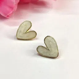 Palli Creation Stainless Steel Gold-Plated Heart Shaped Studs-47