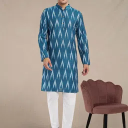 Moda Rapido Geometric Printed Pure Cotton Straight Kurta With Pyjama-picture-12