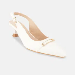 DROP BOLD Women Pointed Toe Kitten Heel Pumps with Buckles-picture-42