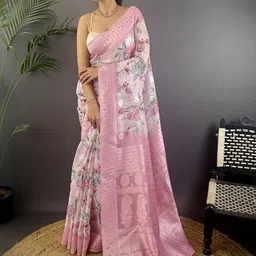 elora Floral Silk Blend Designer Banarasi Saree-picture-47