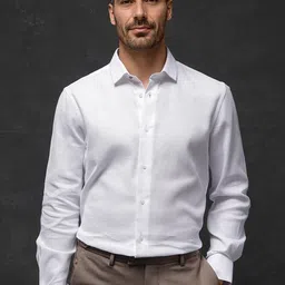RARE RABBIT Men Comfort Spread Collar Solid Cotton Casual Shirt-picture-47