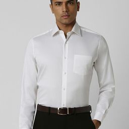 Van Heusen Men Spread Collar Micro Checked Cotton Slim Fit Formal Shirt-image-4