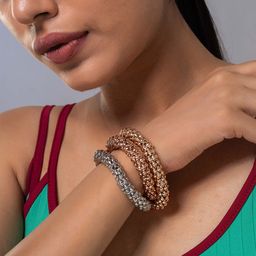 MINJI AND CO. Rose Gold-Plated Cuff Bracelet-image-9