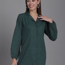 CORSICA Striped Puff Sleeve A-Line Dress-image-38