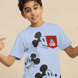 Kids Ville Boys Graphic Printed Round Neck Cotton Mickey Mouse T-shirt-image-66