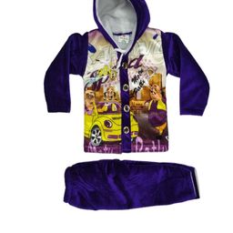 LeafBird Kids Printed Hooded Sweatshirt With Trousers-image-86