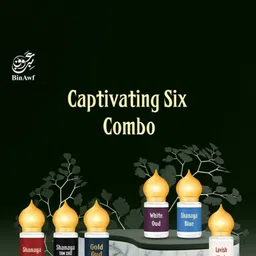 BinAwf Set Of 6 Captivating Long Lasting Attar Combo - 6ml Each image 3