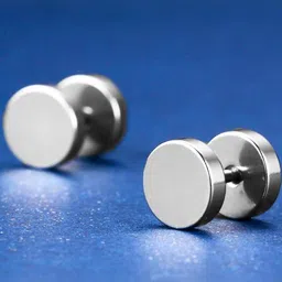 The Roadster Lifestyle Co Set Of 2 Silver Plated Stainless Steel Stud Earrings-3