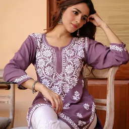 Sidhidata Floral Embroidered Thread Work Kurti-picture-54