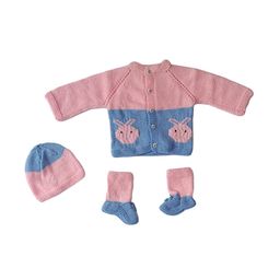 Cute Collection Inafnts Woolen Sweater With Cap & Pair Of Socks Baby Apparel Gift Set-image-87