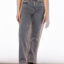 ONLY Women Straight Fit High-Rise Heavy Fade Acid Wash Jeans-image-96