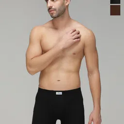 AMUL COMFY Pack Of 3 Pure Cotton Mid Rise Long Trunks - AC-FCTRIE-OG-LB-BLK-XS-3PC-picture-11